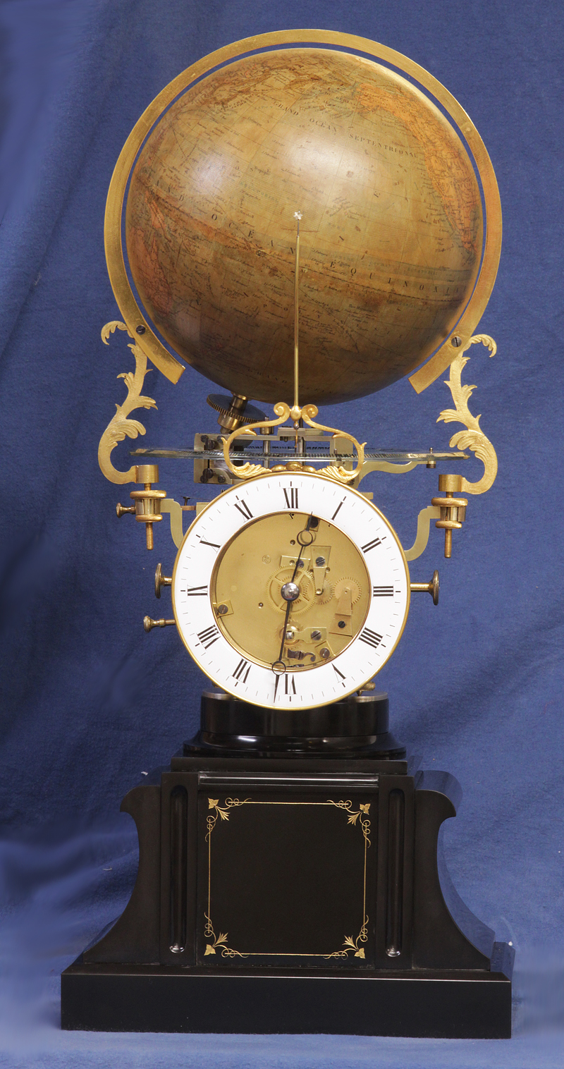 c.1880 French Marble Cosmographique Clock, No. 10