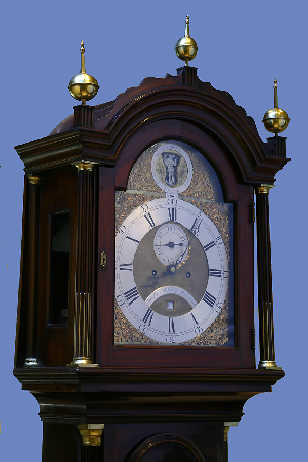 c.1785 English Mahogany Tallcase Clock, William Bull, Stratford