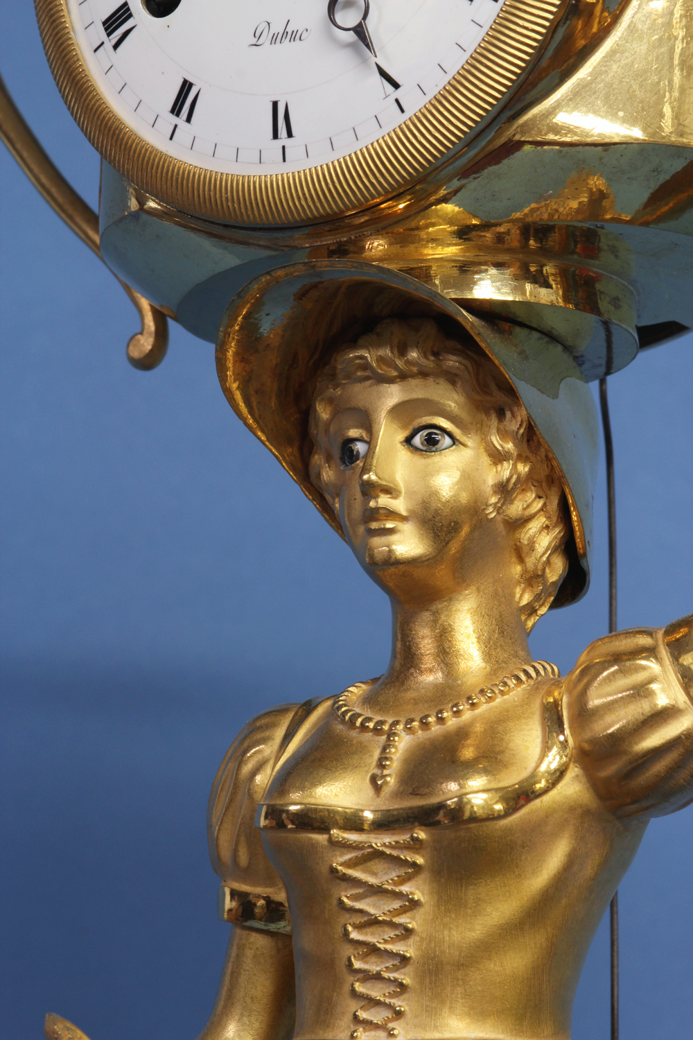 Early 19th Century Figural Mantle Clock by Dubuc.