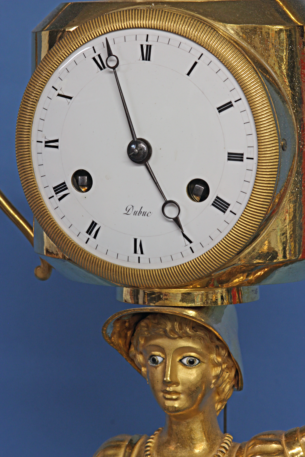 Early 19th Century Figural Mantle Clock by Dubuc.