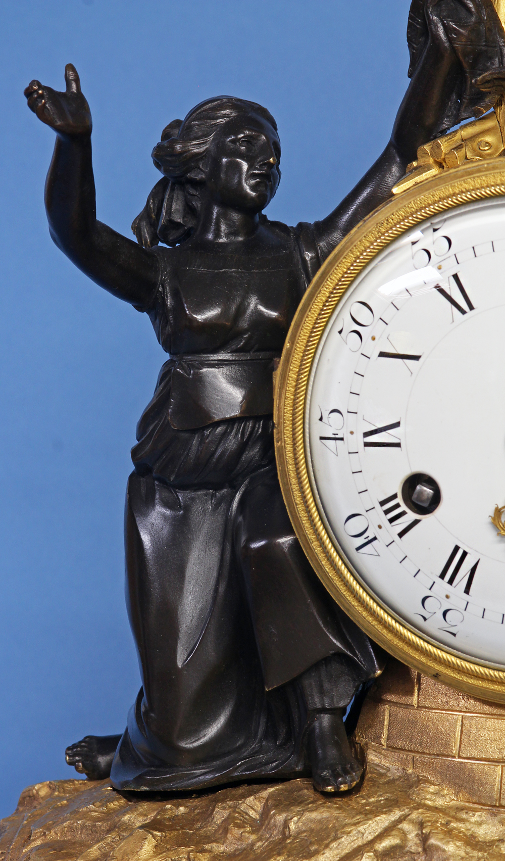Louis XVI French Figural Mantle Clock