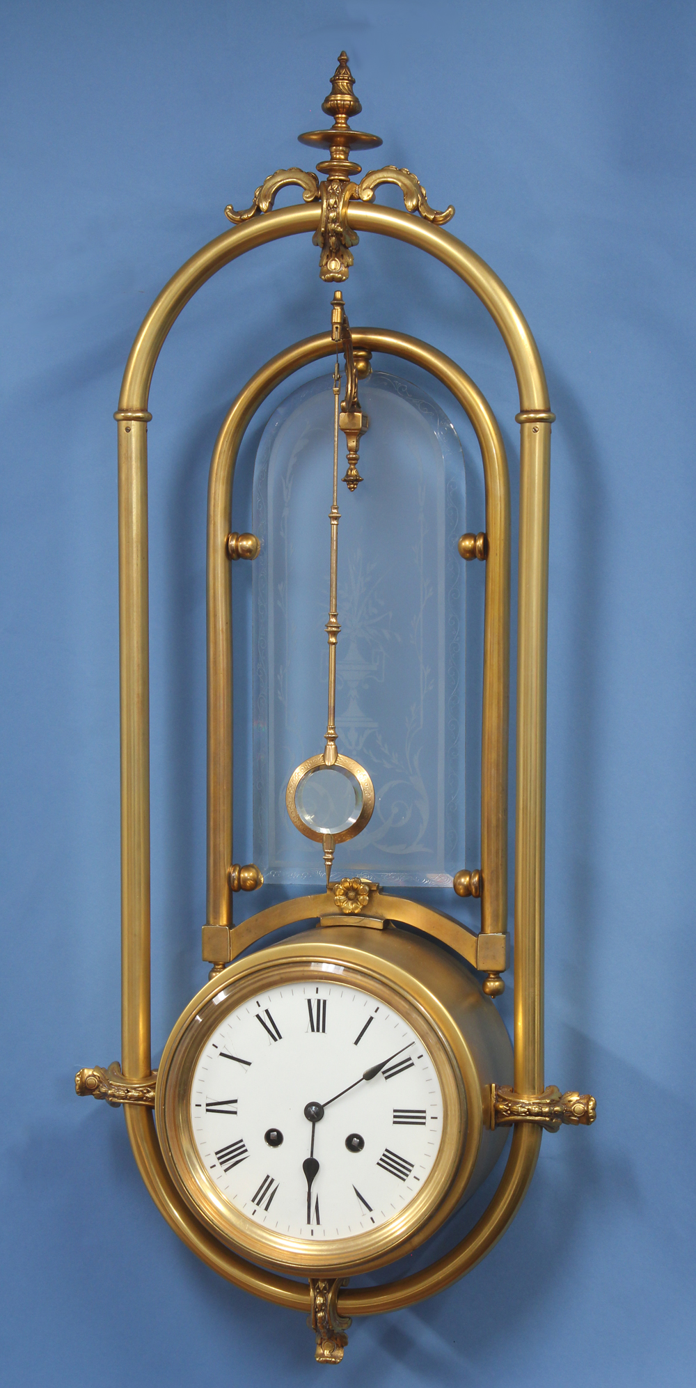 c.1875 Rare Guilmet Mystery Wall Clock.