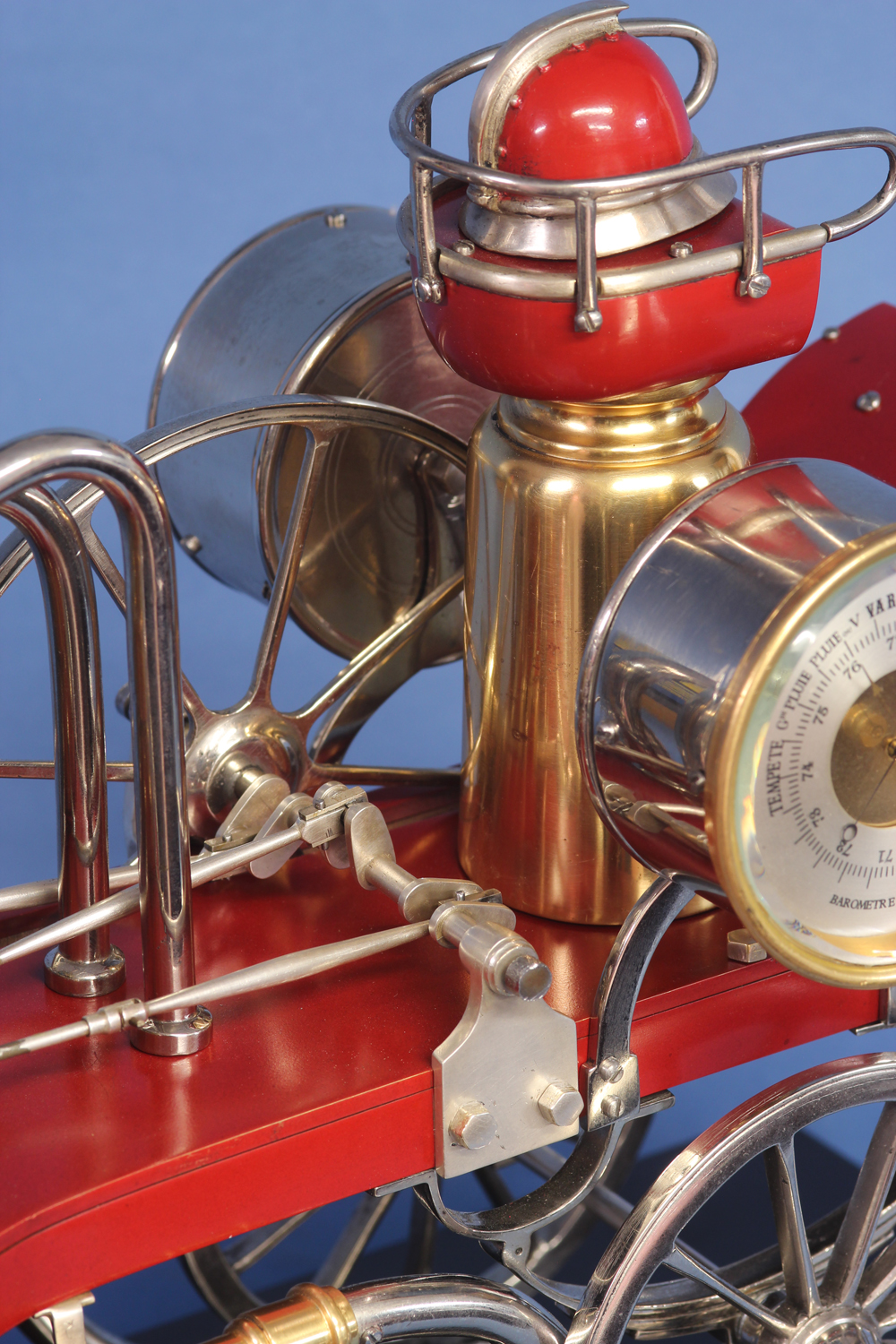 c.1900 French Industrial Fire Engine Clock