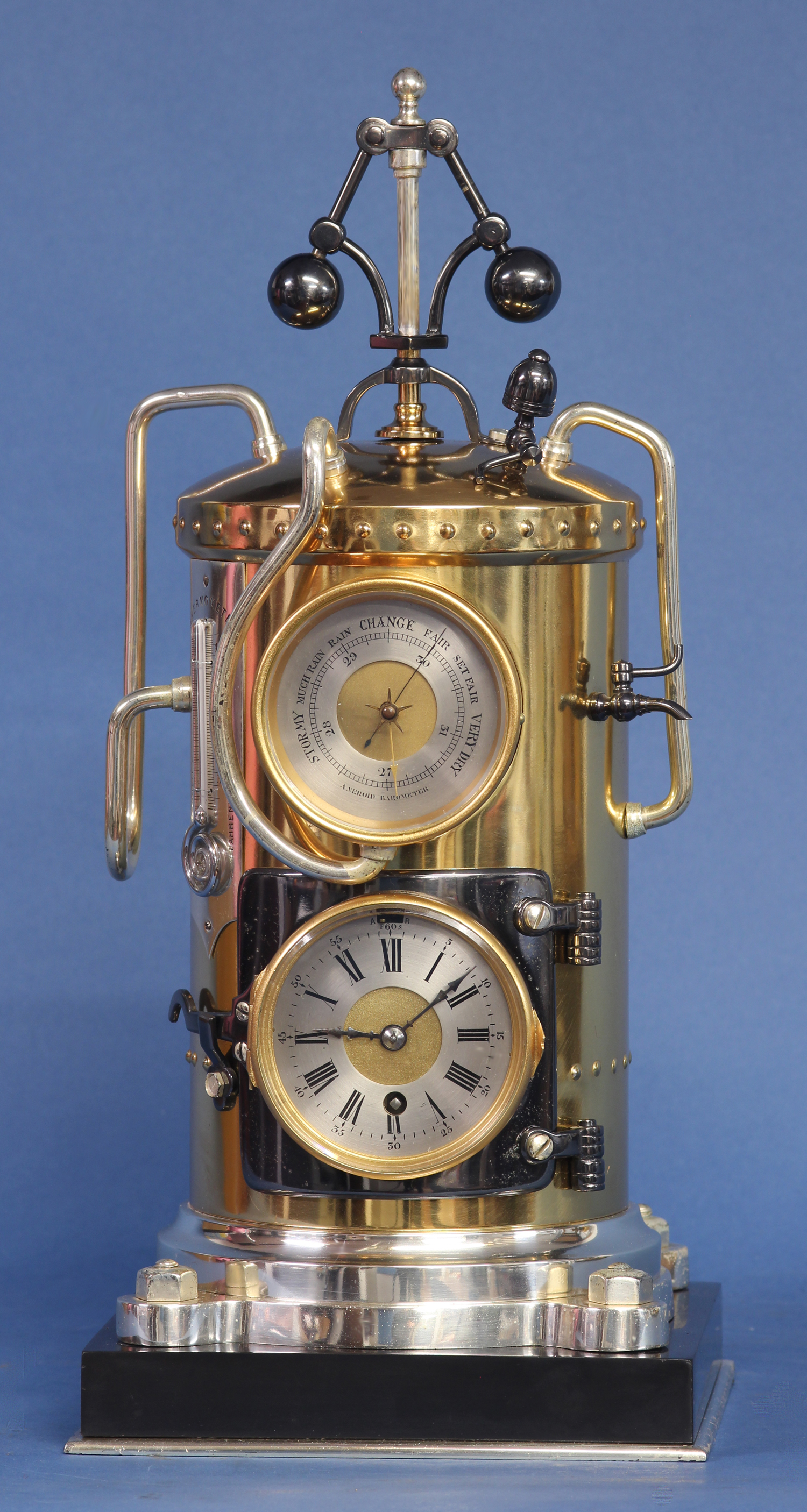 French Vertical Boiler Industrial Clock
