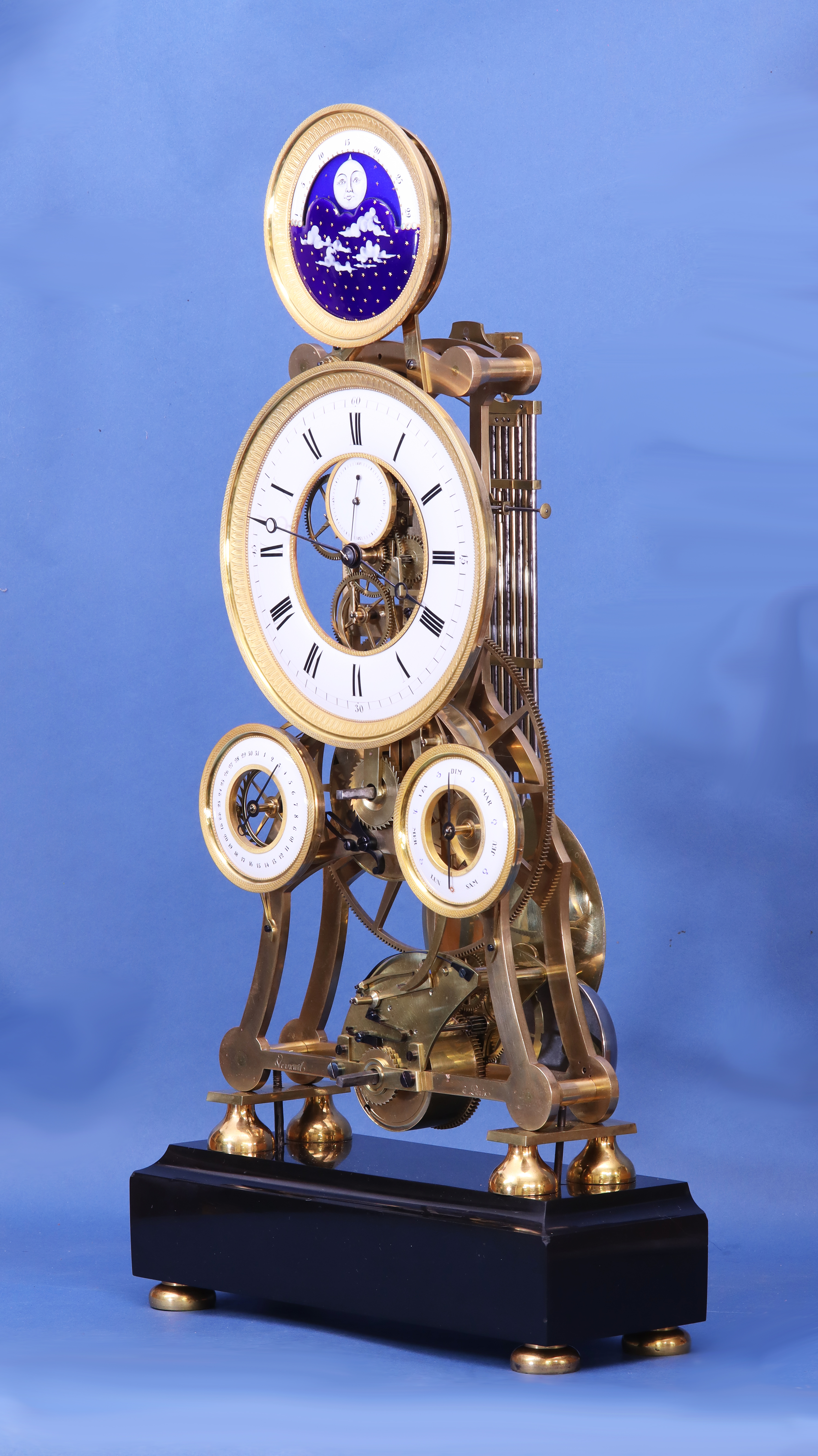 c.1820 French Skeleton Clock by Verneuil.