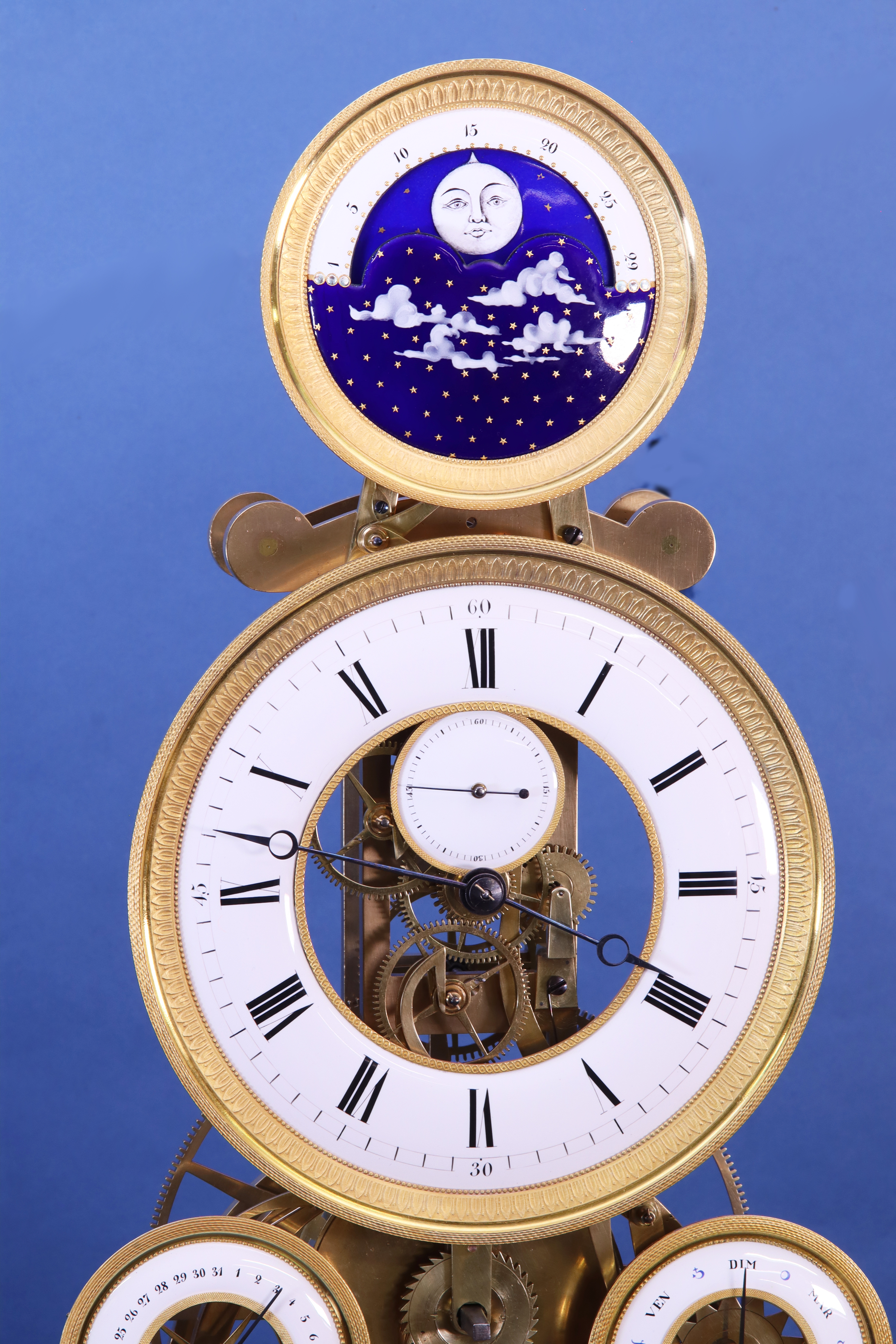 c.1820 French Skeleton Clock by Verneuil.