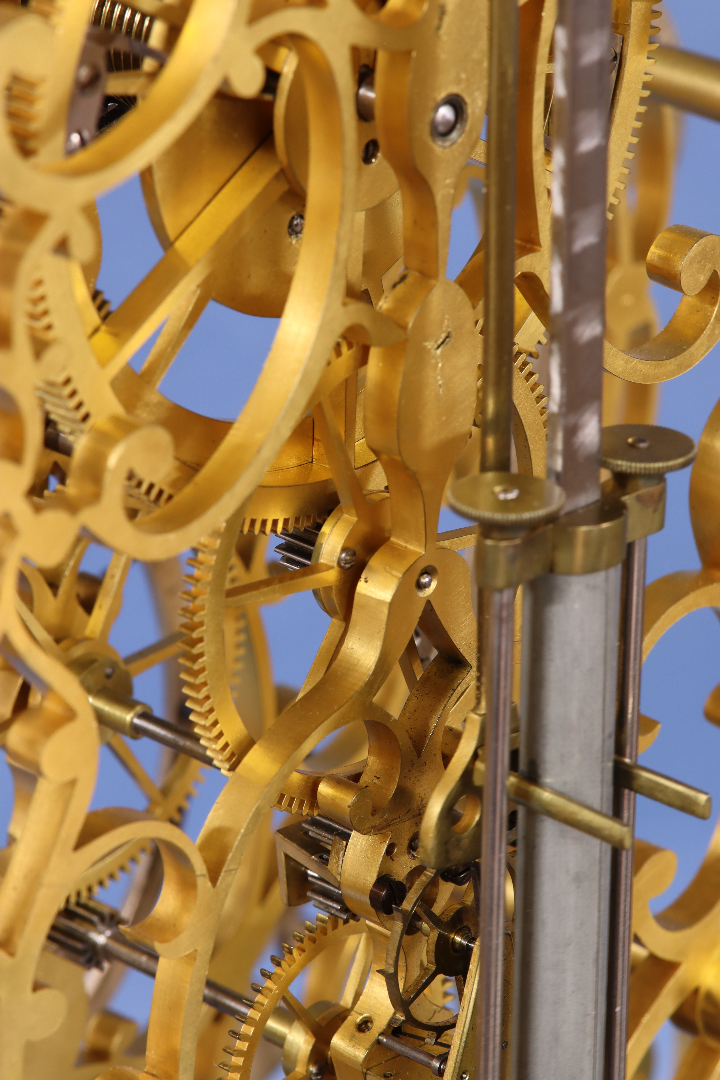 c.1870 English Arabesque Frame Skeleton Regulator by Evans.