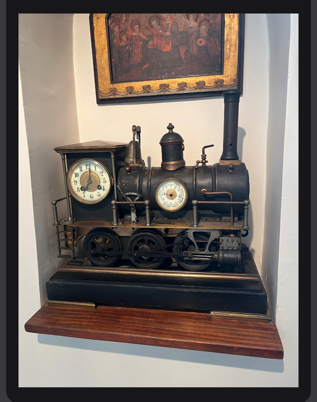 c.1900 French Industrial Locomotive Clock.